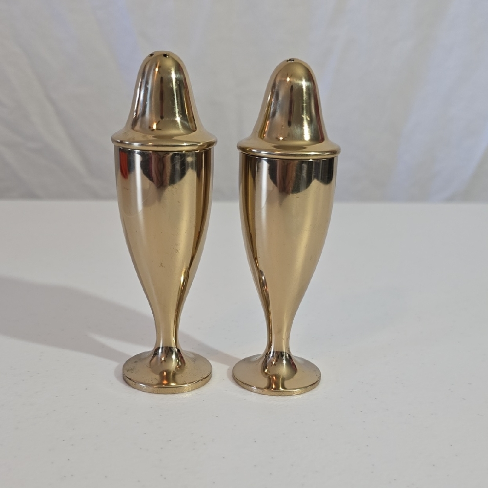 Brass Salt and Pepper Shakers
